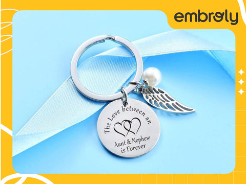 Mother's Day gift ideas for aunt - A lovely aunt and nephew keychain