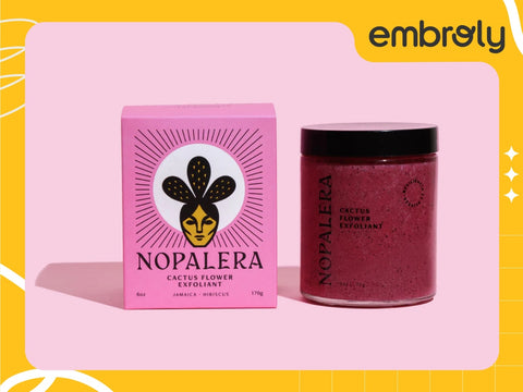 Nopalera Cactus Hibiscus Flower Exfoliant, a cute DIY idea for Mother's Day gifts.