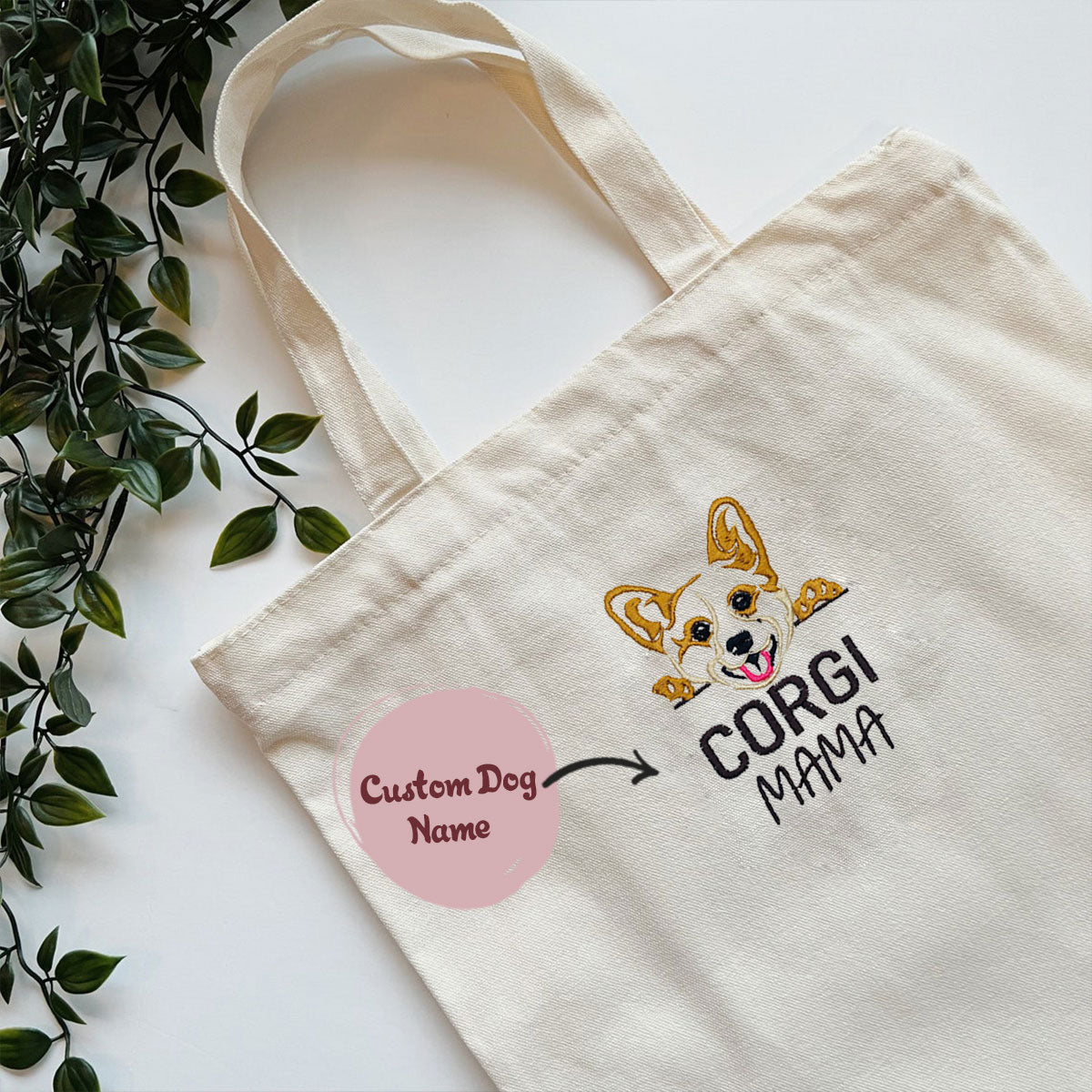 Custom Pitbull Tote Bag, Dog Mom Tote Bag with Embroidered Dog Name, Unique  Gifts For Pitbull Lover - Embroly