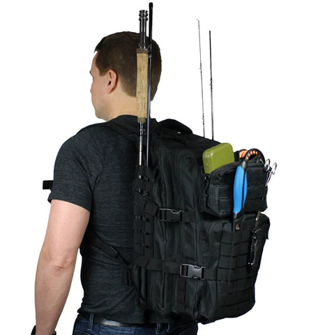 fishing backpack with rod holders