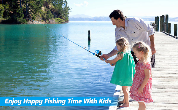 PLUSINNO KFR3 Kids Fishing Rod Combo Full Kits without Net – Plusinno