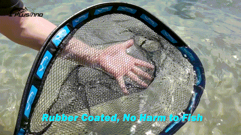 Floating Fishing Net, Rubber Coated Fish Net for Easy Catch and