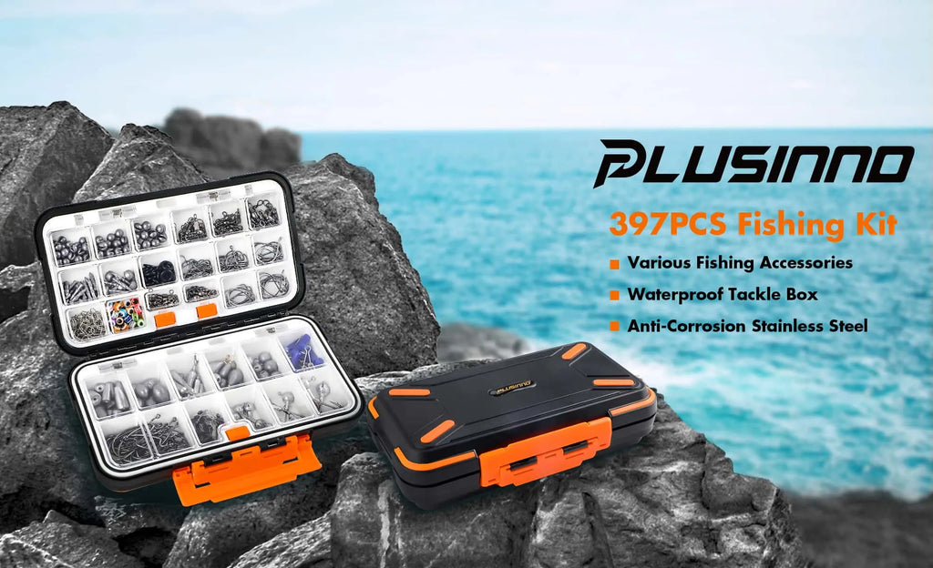 PLUSINNO 397pcs Fishing Accessories Kit – Plusinno