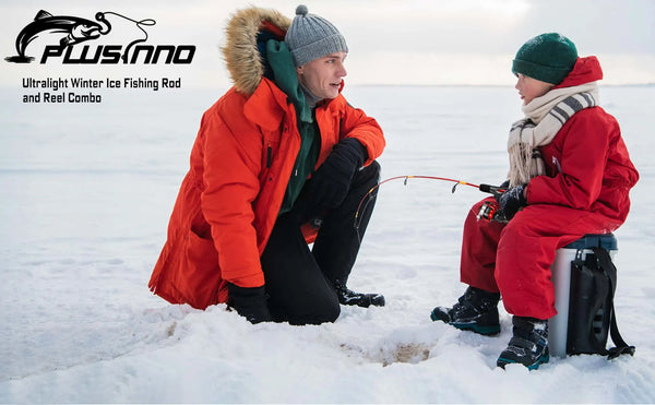 PLUSINNO Ice Fishing Rod, Ultralight and Sensitive Ice Fishing Rod