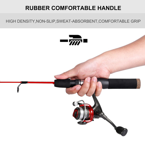 PLUSINNO Ice Fishing Rod, Ultralight and Sensitive Ice Fishing Rod