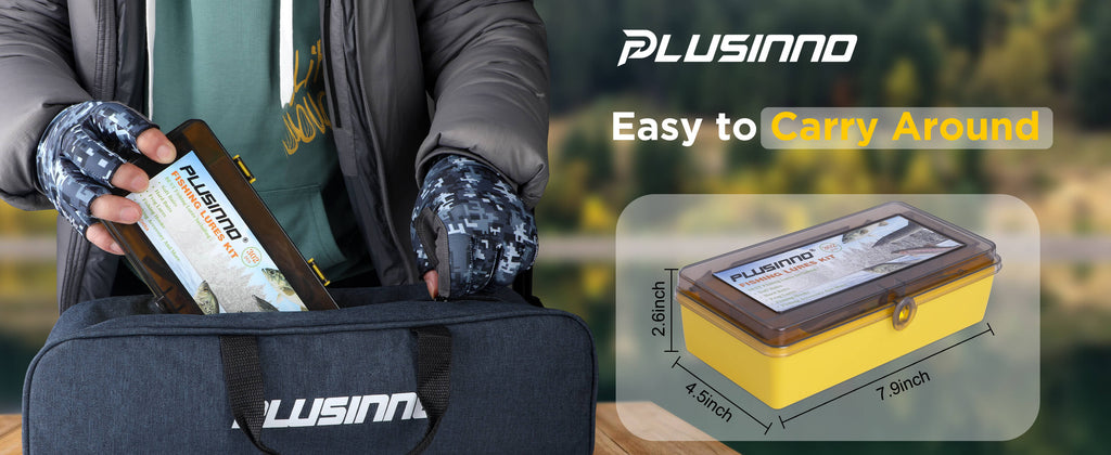 PLUSINNO 55Pcs Ice Fishing Lure kit – Plusinno