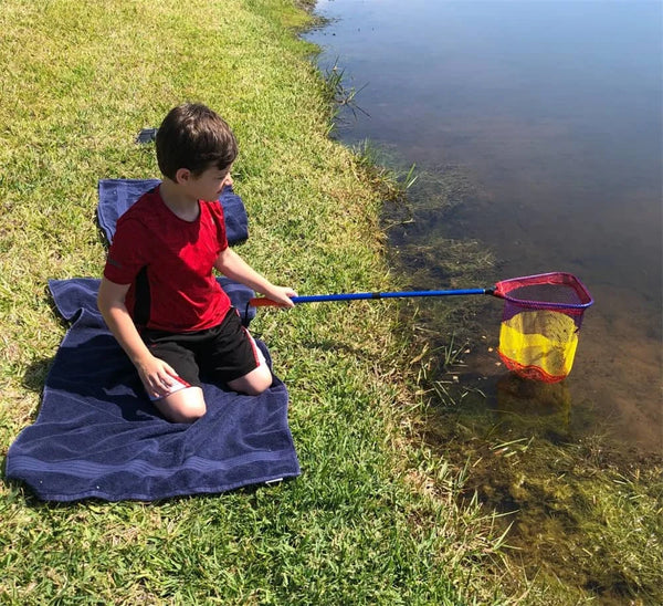 PLUSINNO KFN2 Kids Fishing Net with Retractable Carbon Fiber