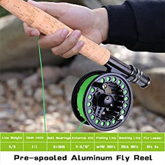 PLUSINNO Fly Fishing Rod and Reel Combo, 4 Piece Lightweight Ultra-Por – Fly  Fish Flies