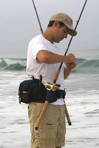 waist backpack with rod holder