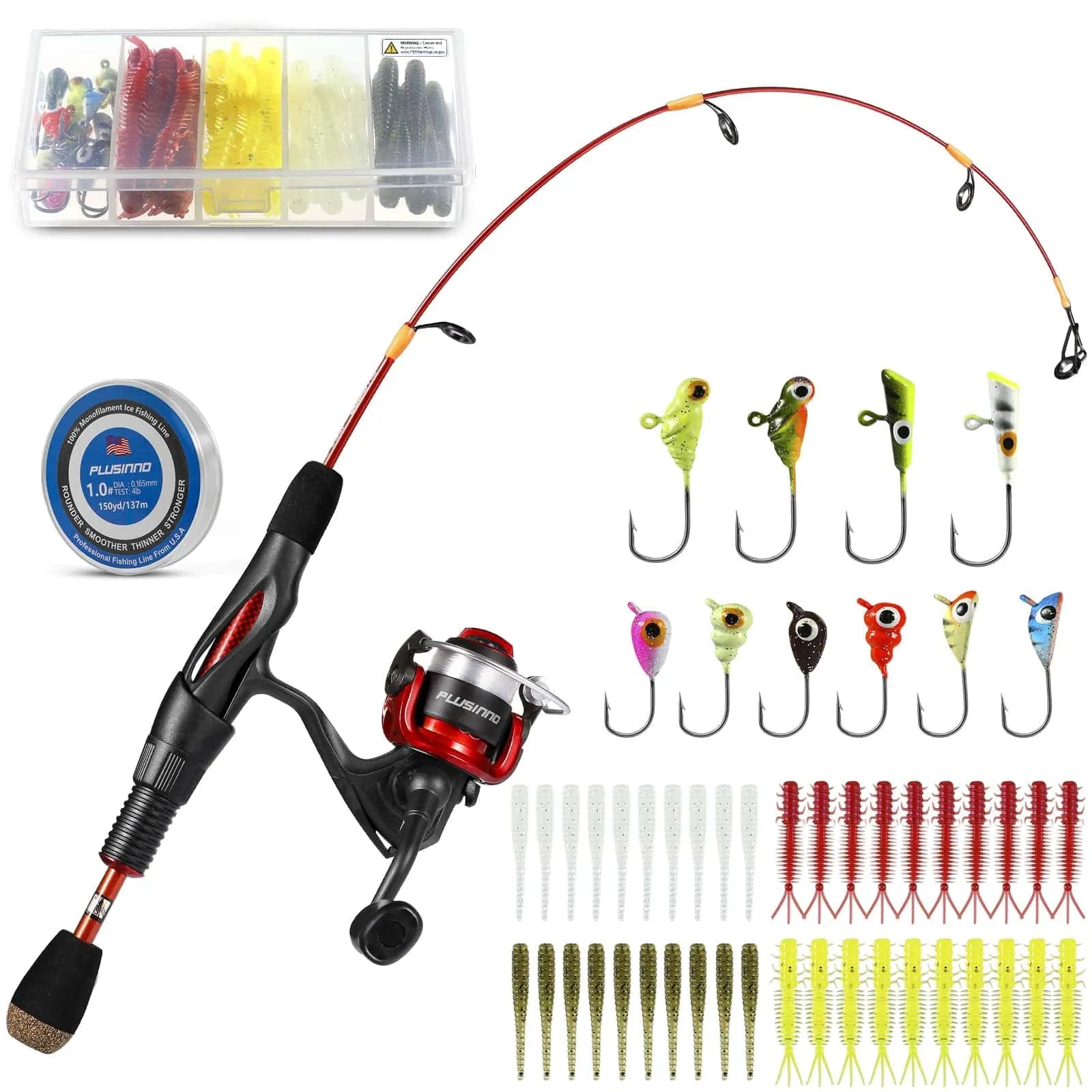 Buy PLUSINNO Kids Fishing Pole - Kids Fishing Rod Reel Combo Starter Kit -  with Tackle Box, Practice Plug, Beginner's Guide and Travel Bag for Boys,  Girls and Youth Online at desertcartParaguay