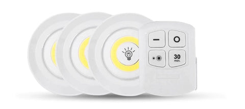 Lampes à LED sans fil AGL avec télécommande – Pack de 3