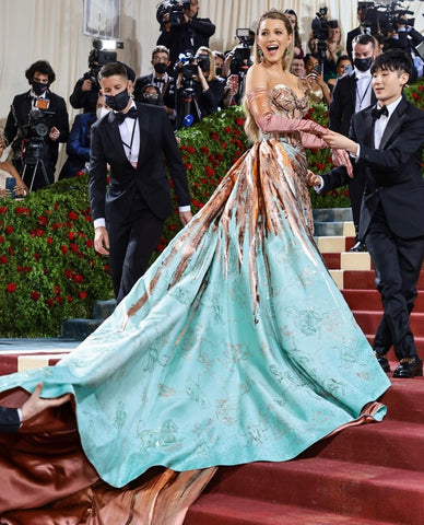 Yan Neo London's Favourite Met Gala Looks 2022 Blake Lively - The Belle of the ball with her dress representing The Statue Of Liberty