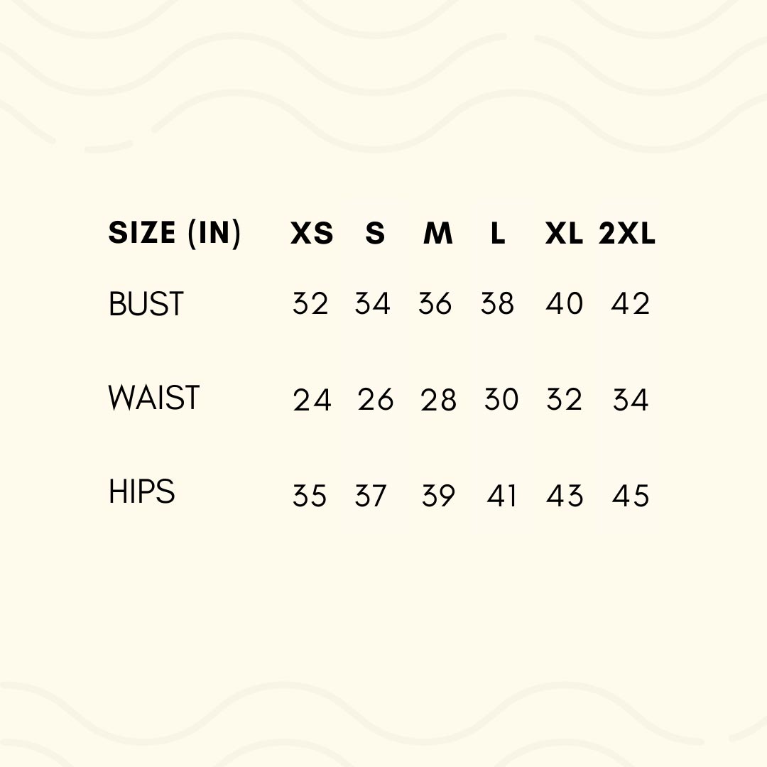 Women Sizing Chart based on body measurements | Anasua