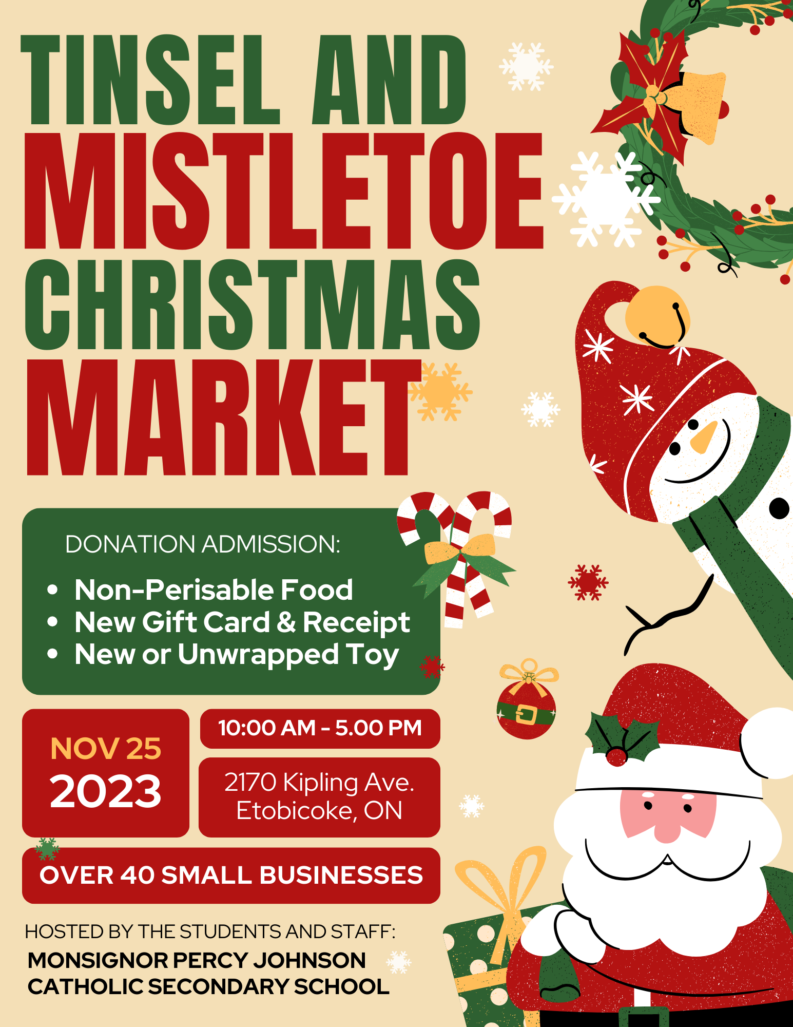 Tinsel & Mistletoe Christmas Market Banner Created by AnGel Moss
