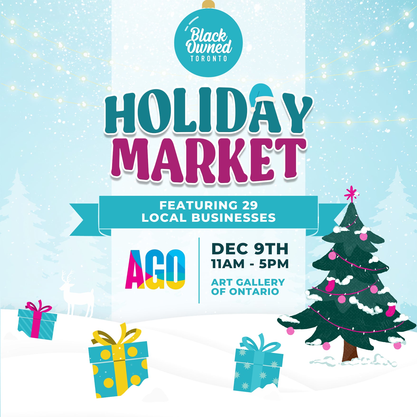 Black Owned Toronto Holiday Market at AGO Flyer