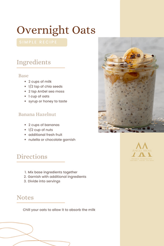 Saveable Recipe Card For AnGel Moss Overnight Oats