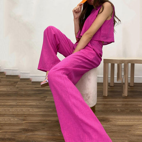 hot pink linen outfits, summer capsule wardrobe 2022, tgc fashion, tgcfashion, summer outfits 