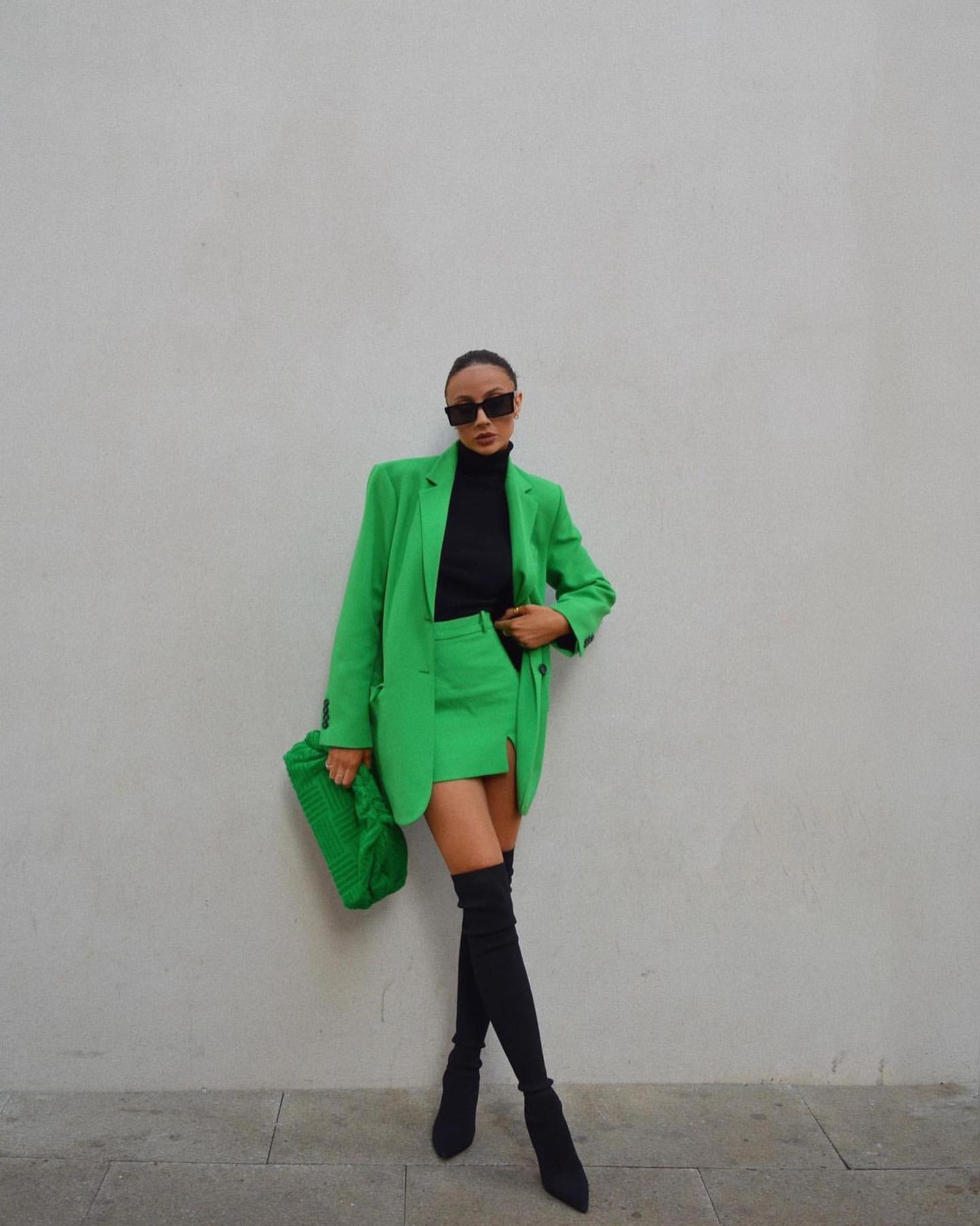 Vibrant Outfits - Green Mini Skirt – TGC FASHION