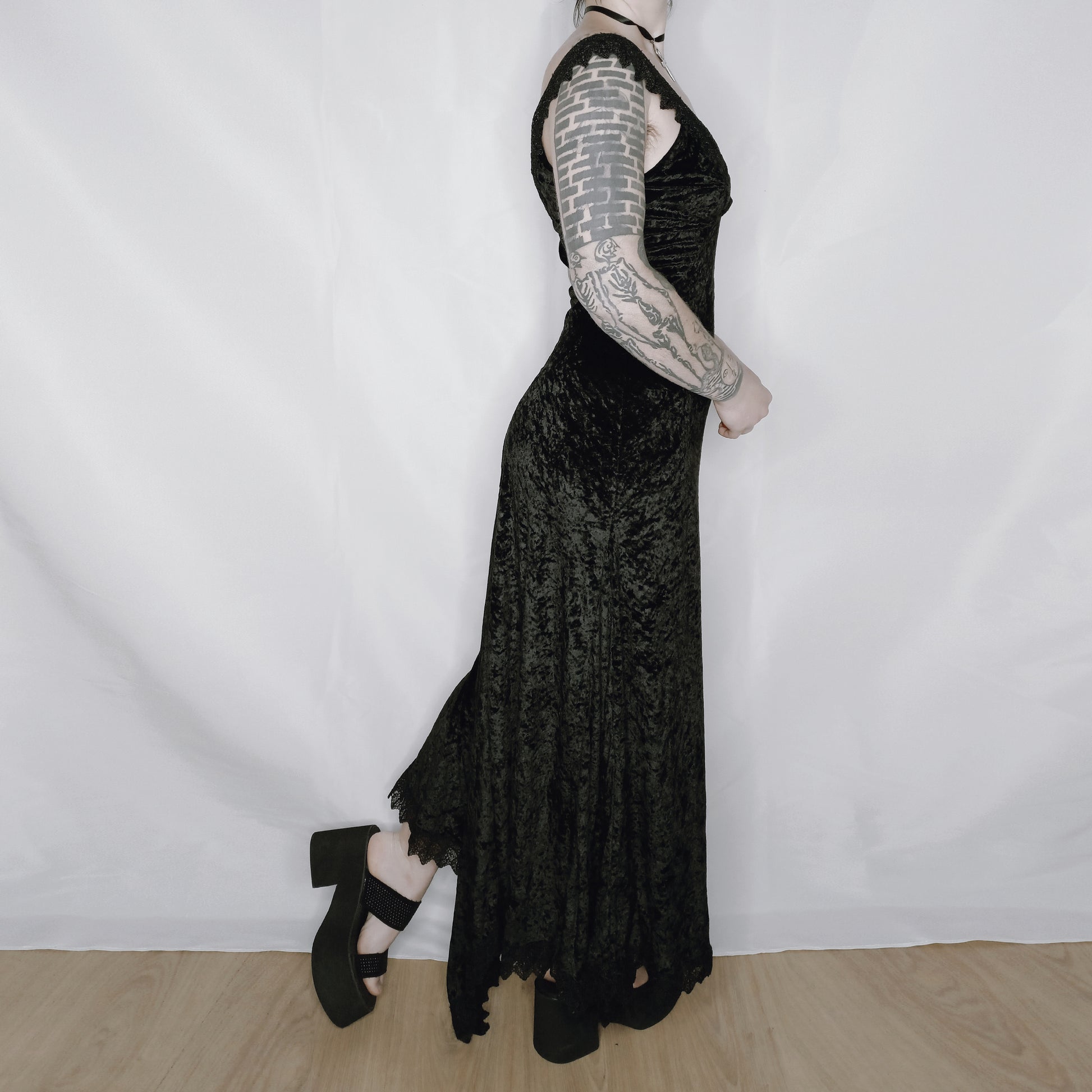 80s Goth Asymmetrical Dress - S – Scarlet Street