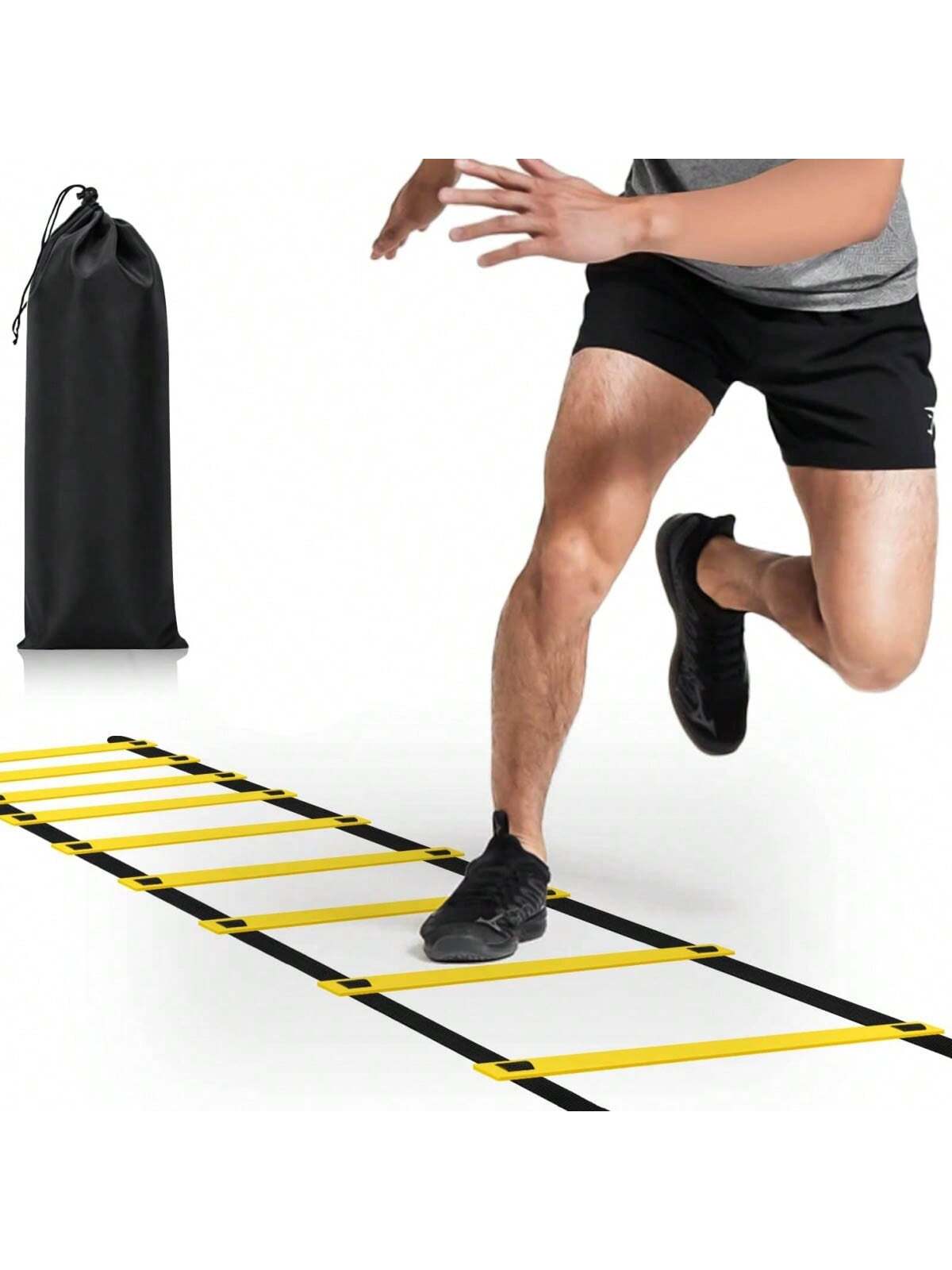 1pc Soccer Training Agility Ladder, Jumping Ladder, Soft Ladder, Speed Ladder, Rope Ladder, Obstacle Bag Set
