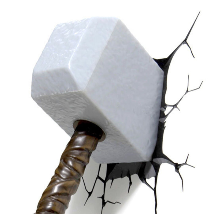 thor hammer 3d wall light