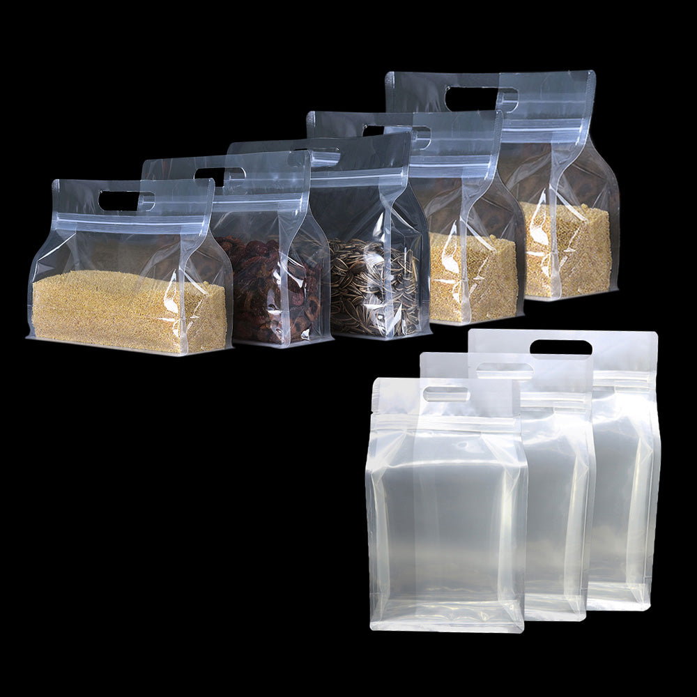 Custom Printed: Glossy Clear Stand Up Eco Bag Cereal Wheat Coffee Rice Storage Smellproof Plastic Mylar Ziplock Bag