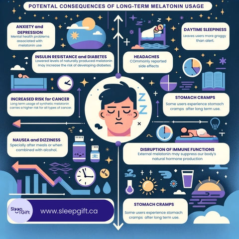 Infographics - Potential Consequences for Long-term Melatonin Usage