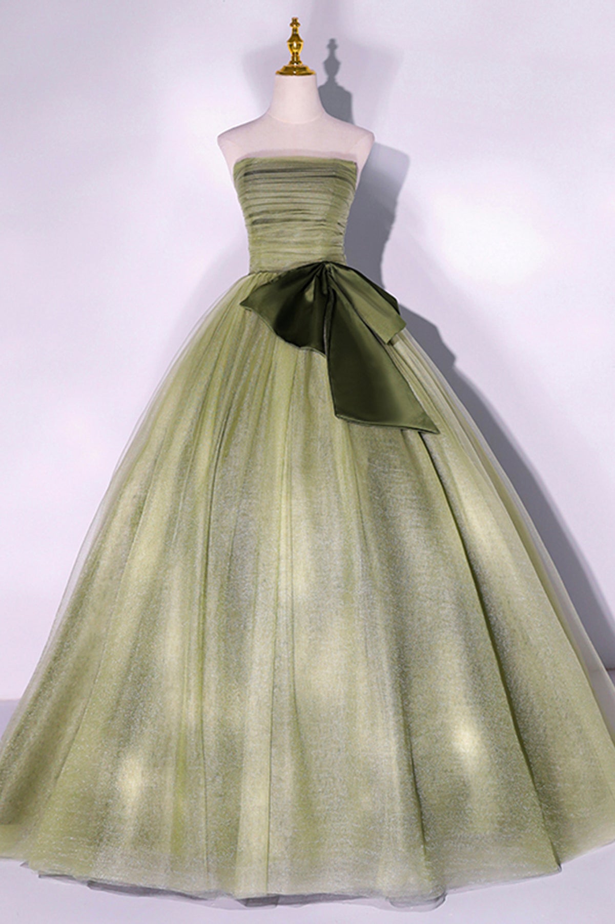 Viniodress Light Green Spaghetti Strap Prom Dresses A-Line Tulle Evening Dress FD3158 Custom Colors / US2