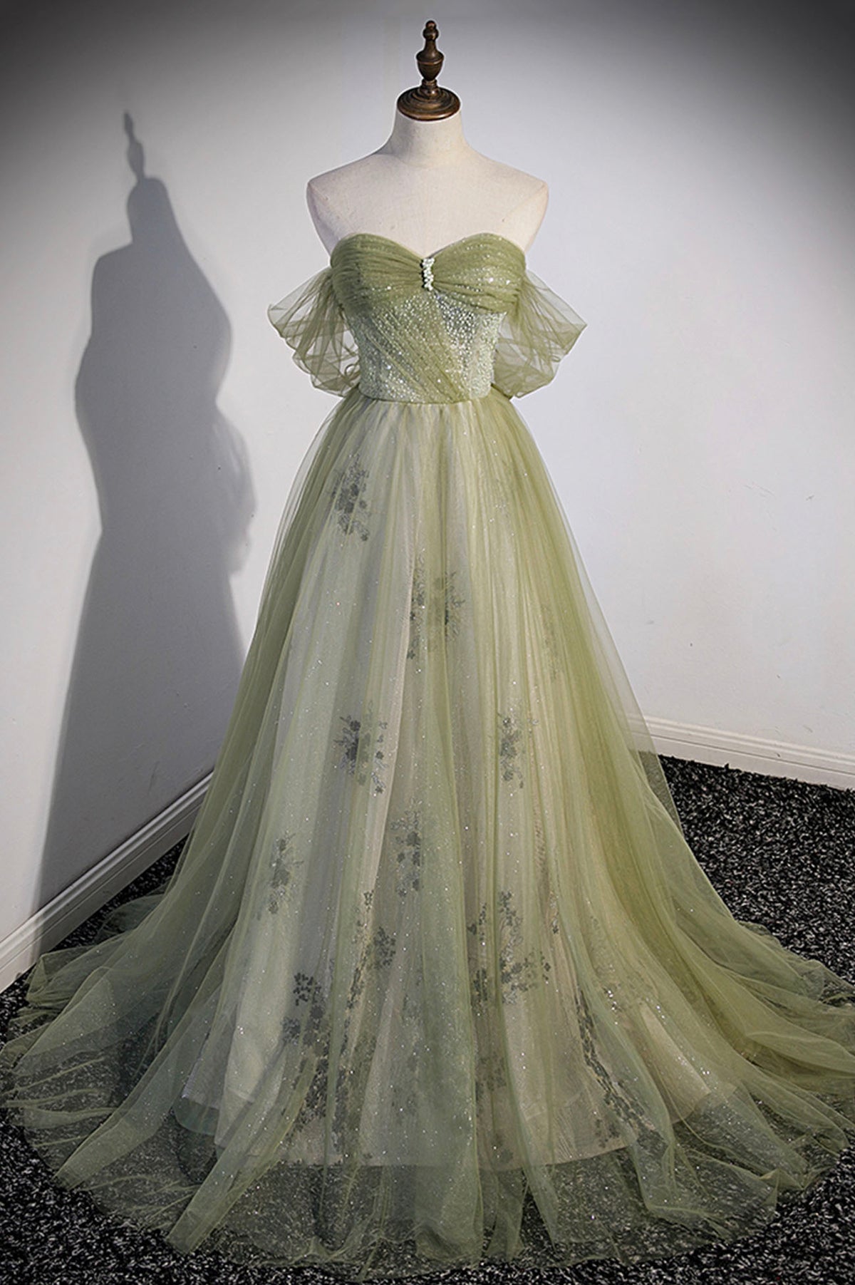 Viniodress Light Green Tulle Homecoming Dresses Spaghetti Strap Short Prom Dress FD3181 Light Green / US4