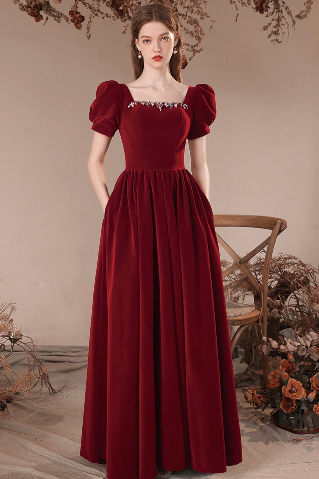 Off Shoulder Burgundy Velvet Long Prom Dresses, Sequins Burgundy Velve –  Lwt Dress