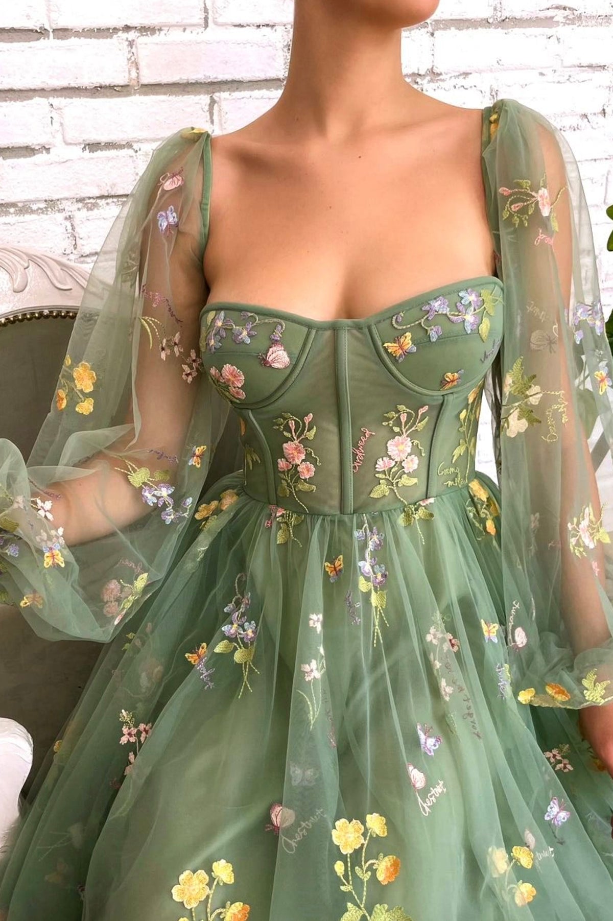 Viniodress Light Green Tulle Homecoming Dresses Spaghetti Strap Short Prom Dress FD3182 Custom Colors / US22W