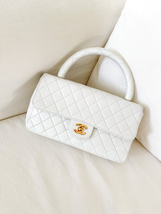 Chanel Vintage Mini Minuadiére Kelly Top Handle Bag