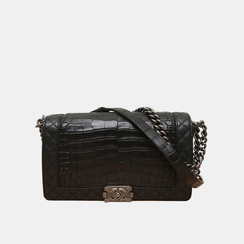 Chanel Mini Classic Flap Bag Alligator  Electric Blue  Baghunter