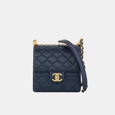 Chanel Tweed Small Pearl Handle Flap Pink 2019 – Coco Approved Studio