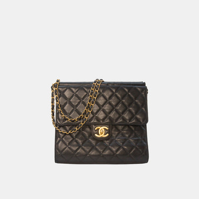 Chanel Classic Black Shopping Tote with CC Turn-lock Pocket