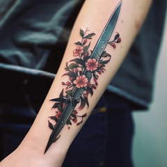 knife tattoo