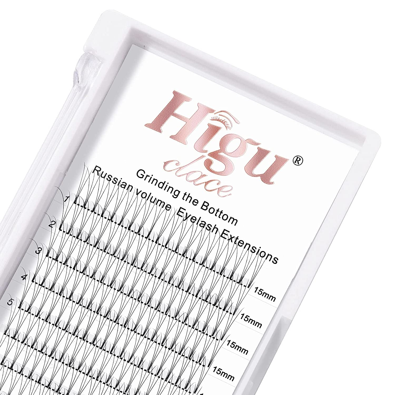 Premade Fans Volume Eyelash Extensions 3D|4D|5D|6D 0.07/0.10Mm Curl C/D 8Mm~18Mm 3D 0.07 D 15Mm Short Stem Russian Premade Lash Extension Fans (3D 0.07 D 15Mm)