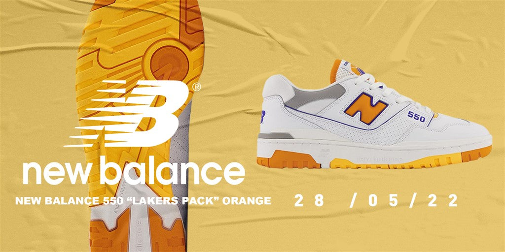 The Cross Trainer Blog Banner- NB 550 Lakers Pack Orange