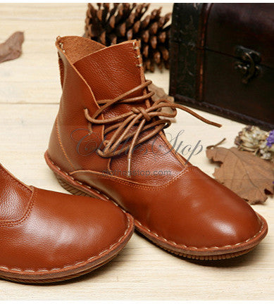 vintage style leather boots