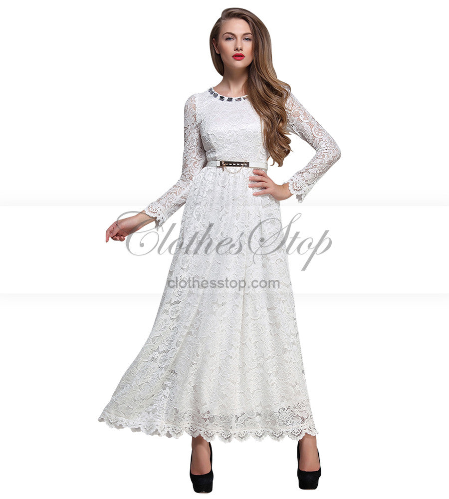 vintage inspired white dress