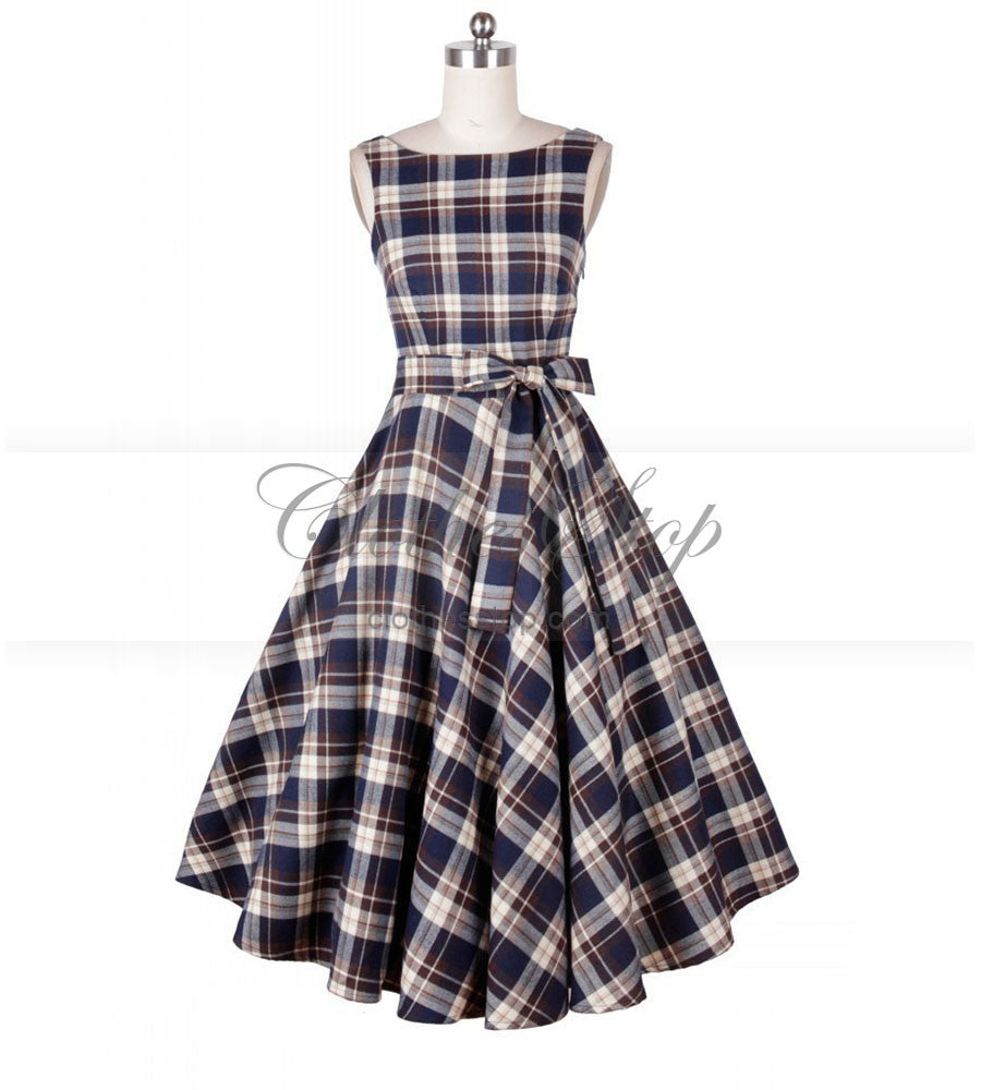 vintage check dress