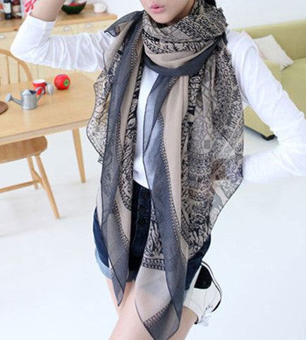 black voile scarf