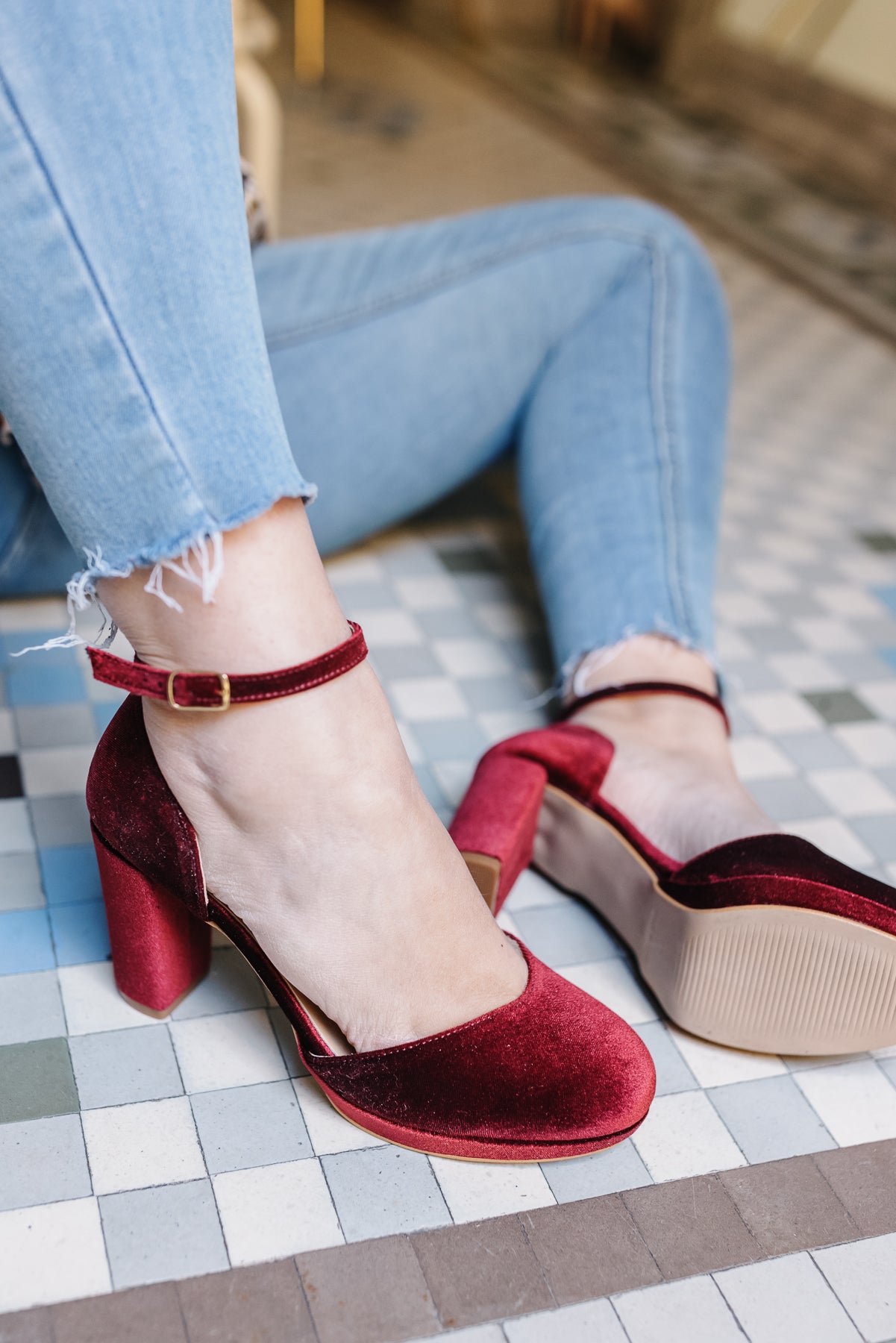 Terciopelo Burdeos – Loovshoes