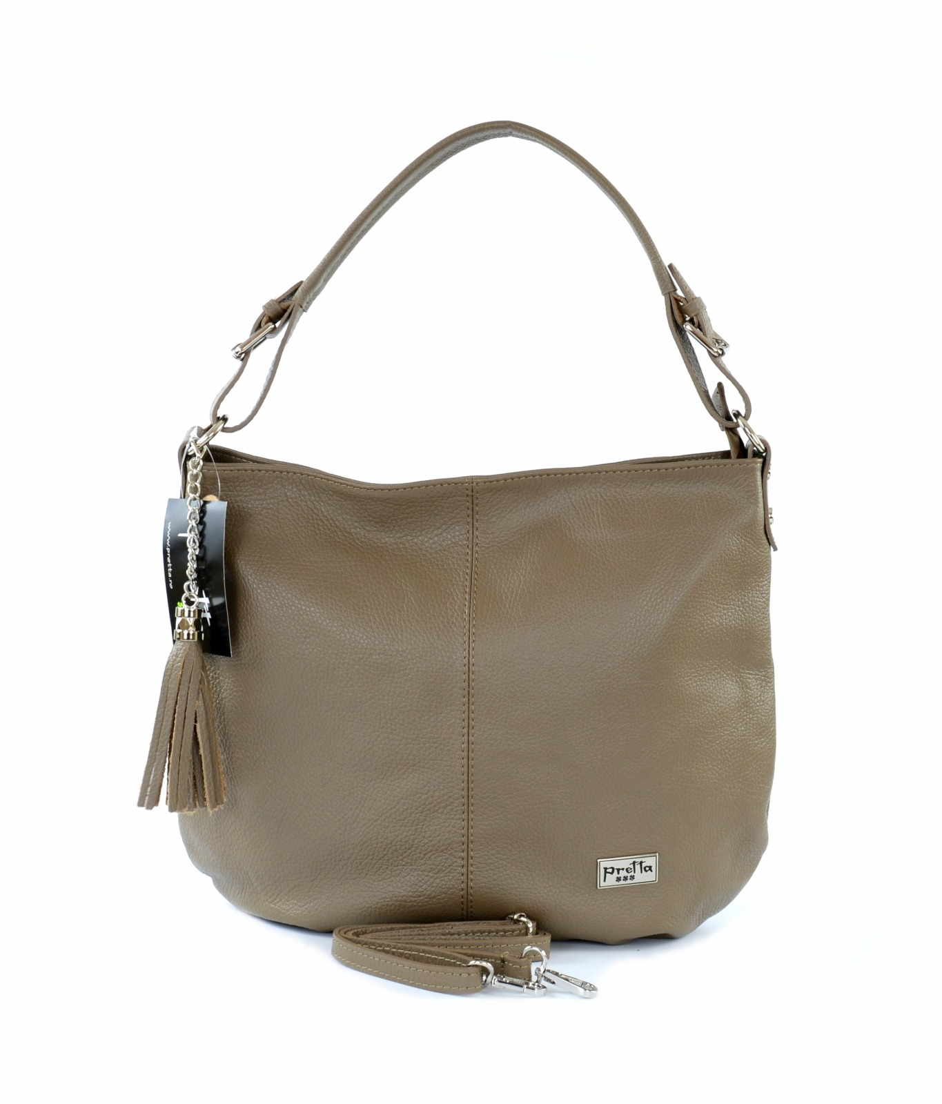 Geanta Piele, Model Pretta- 099 Taupe