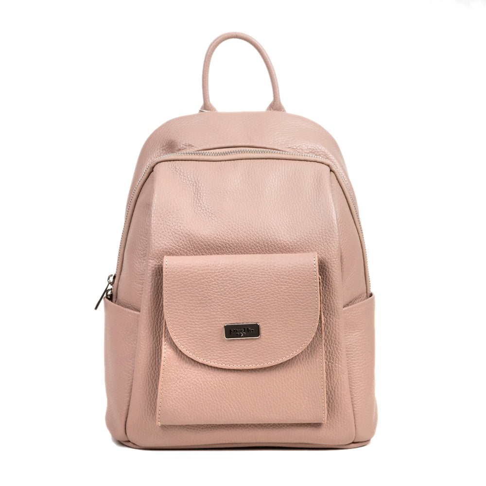 Rucsac Piele, Model Pretta- 8115 Roz Pudra