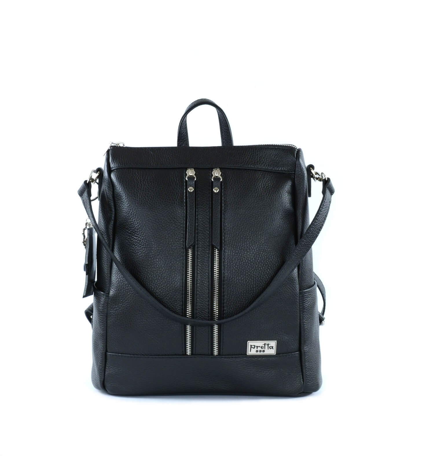 Rucsac Piele, Model Pretta- 8104 Negru