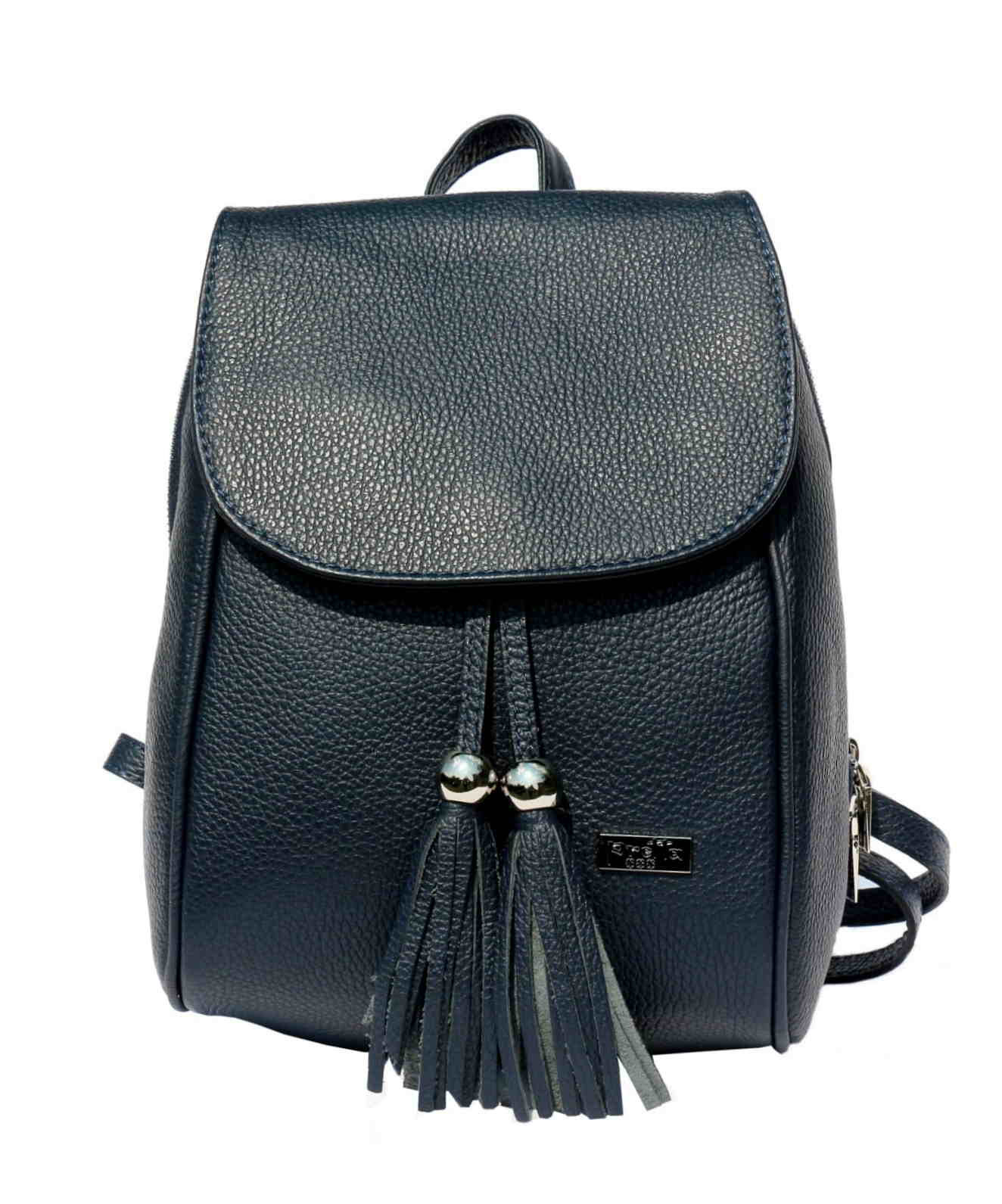 Rucsac Piele, Model Pretta-8108 Bleumarin