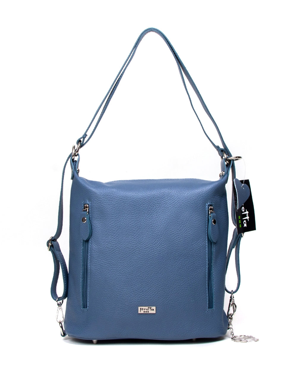 Geanta-Rucsac Piele, Model Pretta- 9160 Celeste