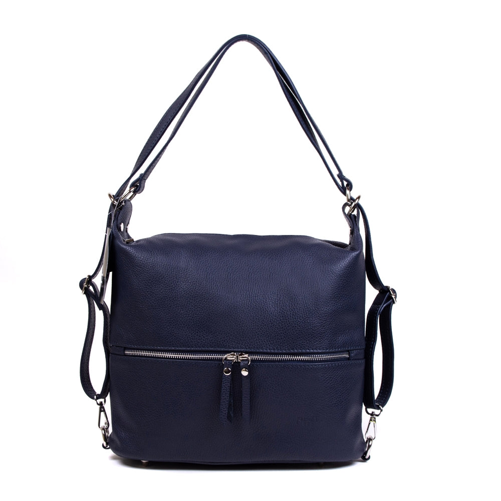 Geanta-Rucsac Piele, Model Pretta- 9110 Bleumarin