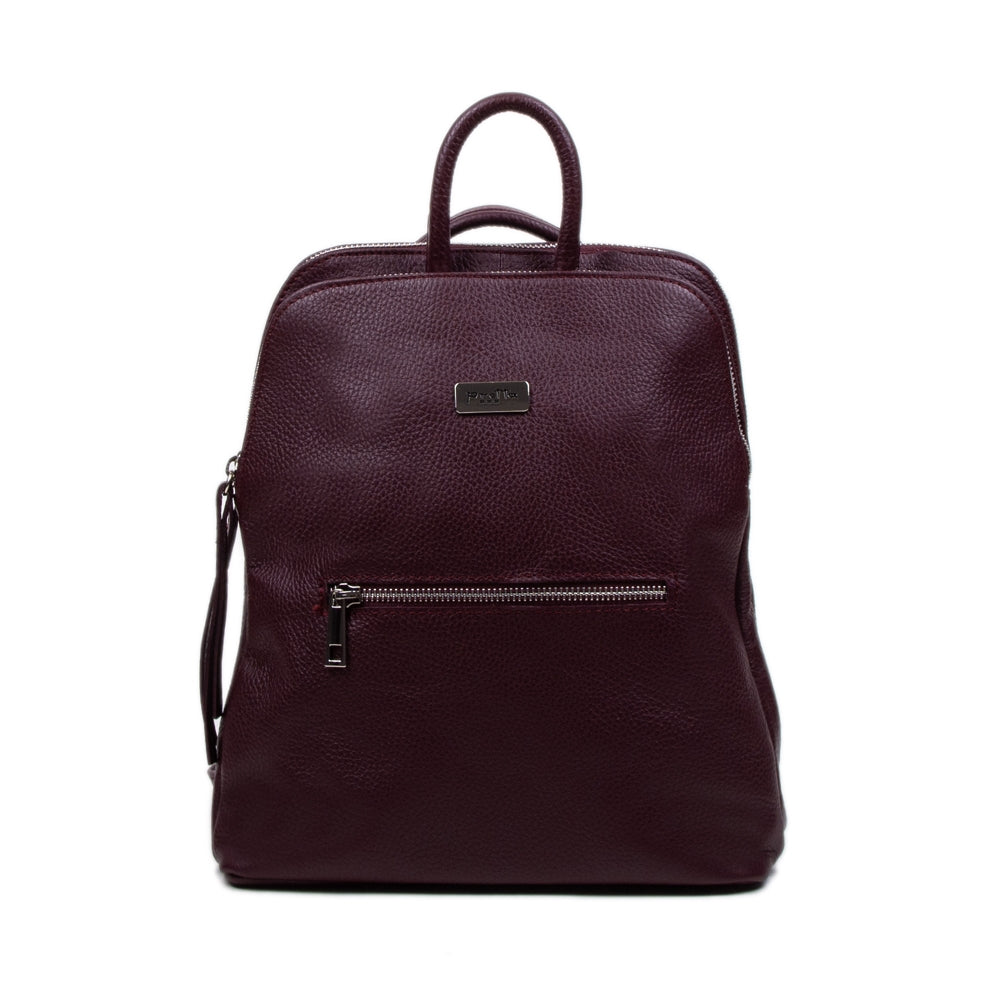 Rucsac Piele, Model Pretta- 8033 Bordo